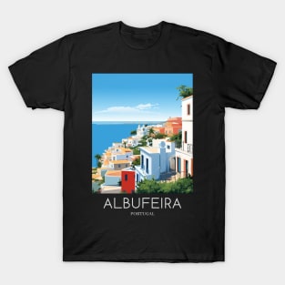 A Pop Art Travel Print of Albufeira - Portugal T-Shirt